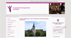 Desktop Screenshot of evkircheheimsheim.de